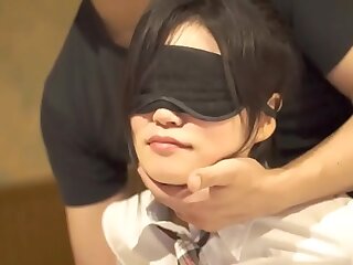 Very cute and funny japanese teen tickling blind